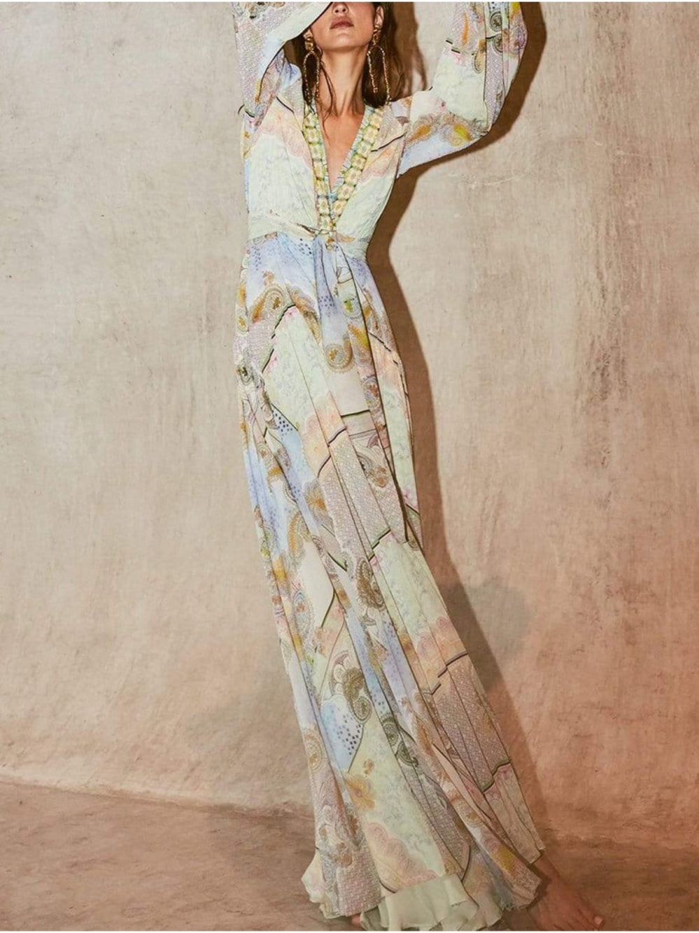 ALEXIS Olessia Gauze Printed Maxi Dress in Rococo Sz L - Picture 2 of 10